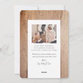 Fireplace kerstboom Fox nieuwe startfoto Feestdagenkaart (Achterkant)