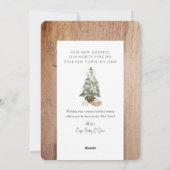 Fireplace kerstboom Fox Waterverf nieuwe startpagi Feestdagenkaart (Achterkant)