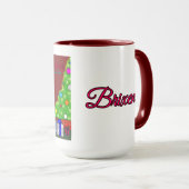 Fireplace kitten Kerstmis mok droom groot (Voorkant rechts)