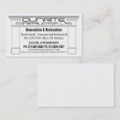 Fireplace Mantle Construction Reno Company Visitekaartje (Voorkant / Achterkant)