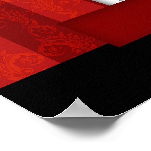 Fireplace met kerstdecorrectie Red Wallpaper Poster (Hoek)