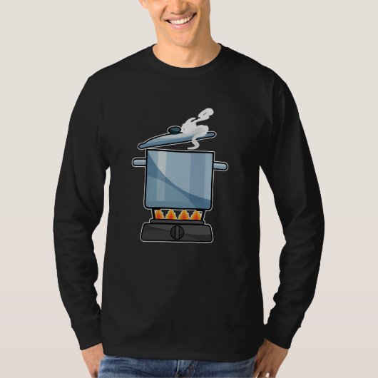 Fireplace met Saucepan & Deksel T-shirt (Voorkant)