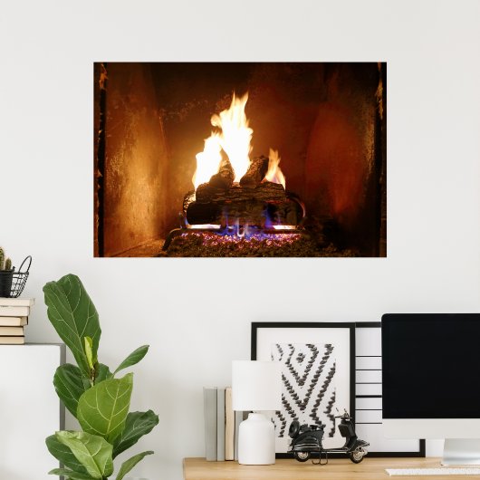 Fireplace Poster (Thuiskantoor)