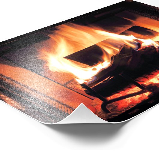 Fireplace Print Foto Afdruk (Hoek)
