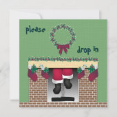 Fireplace Santa Invitation Kaart (Voorkant)