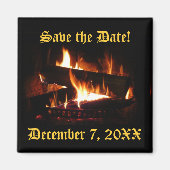 Fireplace Save the Date Magnet (Voorkant)