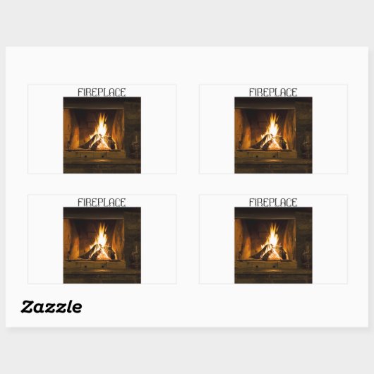 Fireplace Square Stickers door Warrior_Wares_Inc (Vel)