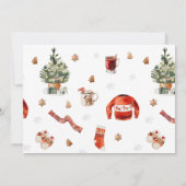 Fireplace Stockings & kerstboom foto Kaart (Achterkant)