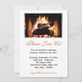 Fireplace-uitnodigingen Kaart (Voorkant)