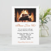 Fireplace-uitnodigingen Kaart (Staand voorkant)