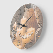 Fireplace Vibes Round Wall Clock | Cozy Cabin  Grote Klok (Hoek)