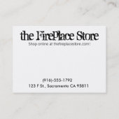 Fireplace Visitekaartje (Achterkant)