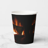Fireplace Warm Winter Papieren Bekers (Achterkant)