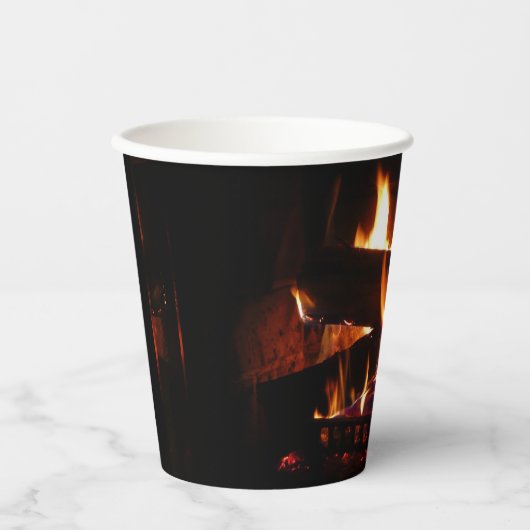 Fireplace Warm Winter Papieren Bekers (Voorkant)