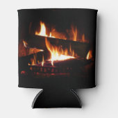 Fireplace Warm Winter Scene Photography Blikjeskoeler (Voorkant)