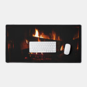 Fireplace Warm Winter Scene Photography Bureaumat (Keyboard & Muis)