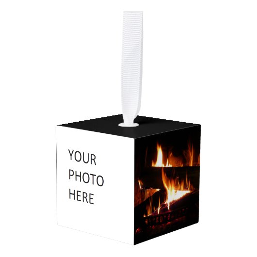 Fireplace Warm Winter Scene Photography Decoratie (Voorkant hoekig)