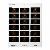 Fireplace Warm Winter Scene Photography Etiket (Full Sheet)