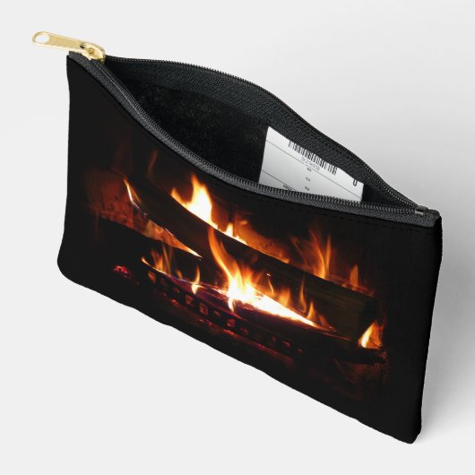 Fireplace Warm Winter Scene Photography Etui (Open)