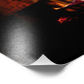 Fireplace Warm Winter Scene Photography Foto Afdruk (Hoek)