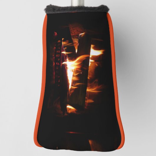Fireplace Warm Winter Scene Photography Golfheadcover (Draai 90)