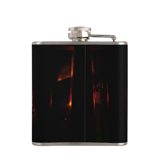 Fireplace Warm Winter Scene Photography Heupfles (Achterkant)