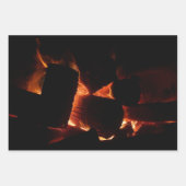 Fireplace Warm Winter Scene Photography Inpakpapier Vel (Voorkant 3)