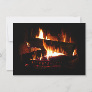 Fireplace Warm Winter Scene Photography Kaart