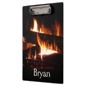 Fireplace Warm Winter Scene Photography Klembord (Links)