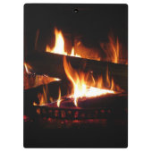 Fireplace Warm Winter Scene Photography Klembord (Achterkant)