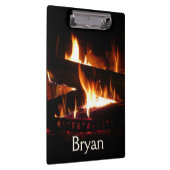 Fireplace Warm Winter Scene Photography Klembord (Rechts)