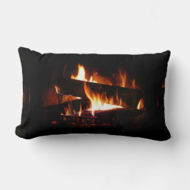 Fireplace Warm Winter Scene Photography Kussen