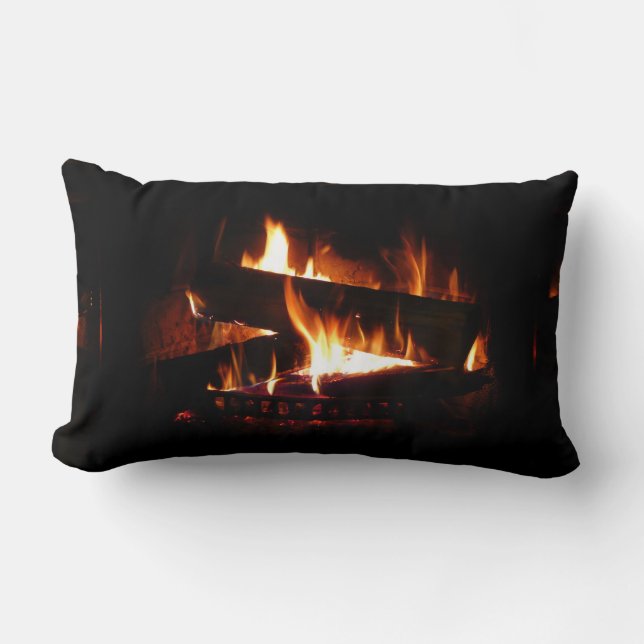 Fireplace Warm Winter Scene Photography Kussen (Voorkant)