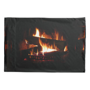 Fireplace Warm Winter Scene Photography Kussensloop