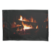 Fireplace Warm Winter Scene Photography Kussensloop (Voorkant)