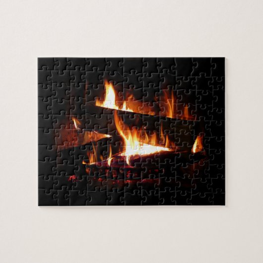 Fireplace Warm Winter Scene Photography Legpuzzel (Horizontaal)