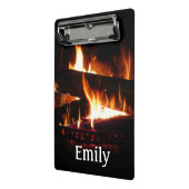 Fireplace Warm Winter Scene Photography Mini Klembord (Angled2)