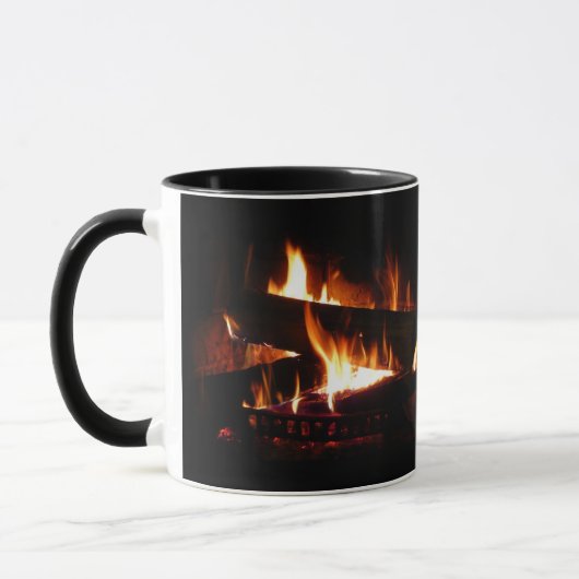 Fireplace Warm Winter Scene Photography Mok (Links)