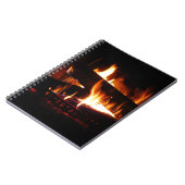 Fireplace Warm Winter Scene Photography Notitieboek (Linkerzijde)