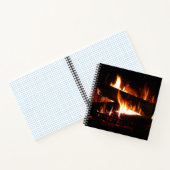 Fireplace Warm Winter Scene Photography Notitieboek (Binnen)