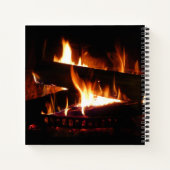 Fireplace Warm Winter Scene Photography Notitieboek (Achterkant)