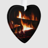 Fireplace Warm Winter Scene Photography Ornament (voorkant)