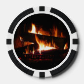 Fireplace Warm Winter Scene Photography Poker Chips (Voorkant)