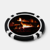 Fireplace Warm Winter Scene Photography Poker Chips (Enkel)