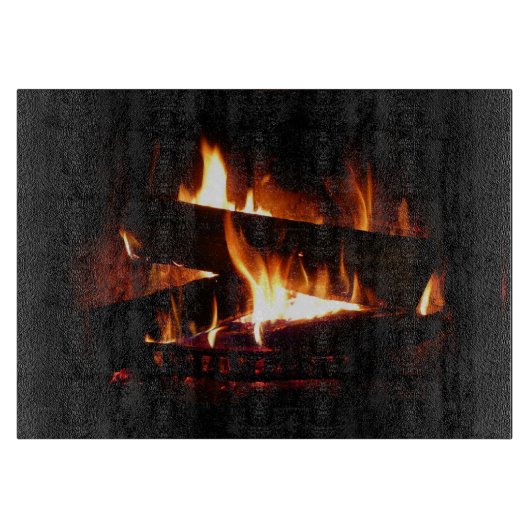 Fireplace Warm Winter Scene Photography Snijplank (Voorkant)