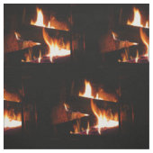 Fireplace Warm Winter Scene Photography Stof (Swatch)