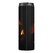 Fireplace Warm Winter Scene Photography Thermosbeker (Achterkant)