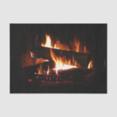 Fireplace Warm Winter Scene Photography Tissuepapier (Voorkant)