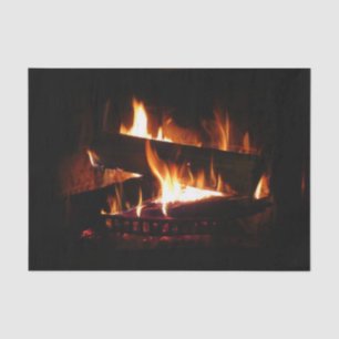 Fireplace Warm Winter Scene Photography Tissuepapier