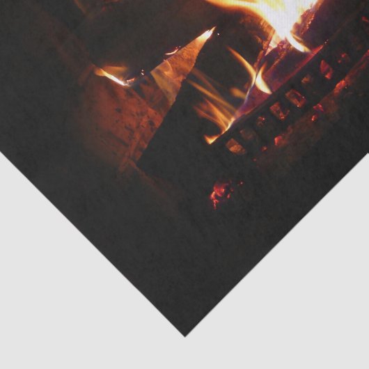 Fireplace Warm Winter Scene Photography Tissuepapier (Detail)